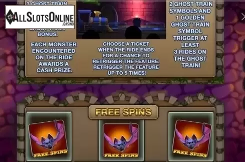Paytable 3. Fairground Fortunes Ghost Train from Psiclone Games