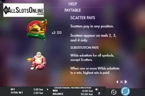 Paytable 3. Fortune turtle from Genesis