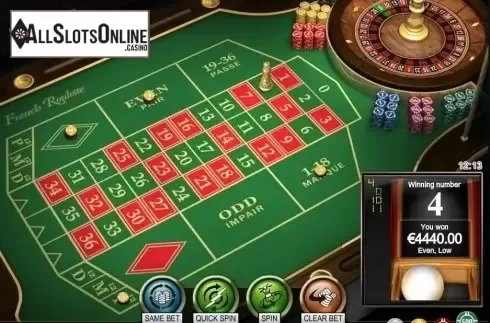 Game Screen. French Roulette High Limit from NetEnt