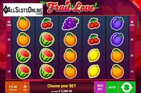 Reel Screen. Fruit Love from Gamomat