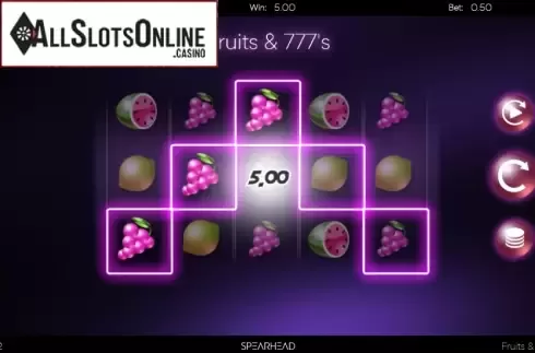 Win screen 2. Fruits & 777's Slider from Spearhead Studios