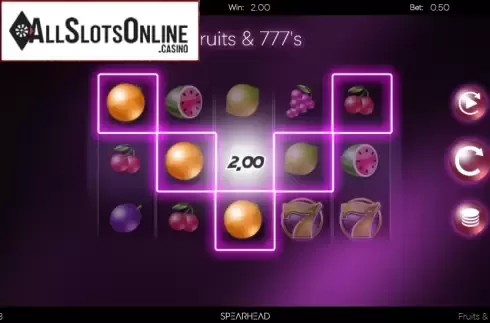 Win screen 3. Fruits & 777's Slider from Spearhead Studios