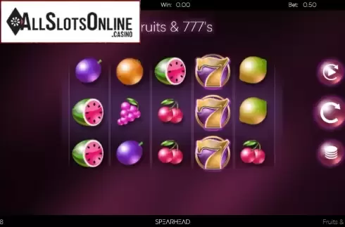 Reel screen. Fruits & 777's Slider from Spearhead Studios