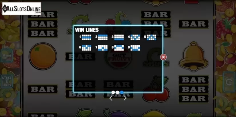 Paytable 2. Get Fruity from Nektan