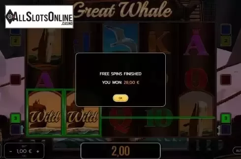 Win Free Spins screen