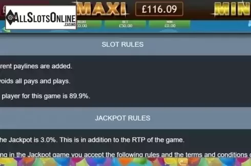 Rules. Happy Birthday Jackpot from Eyecon