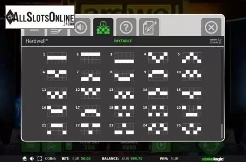 Paylines. Hardwell from StakeLogic