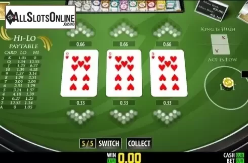Win screen 1. Hi-Lo (World Match) from World Match