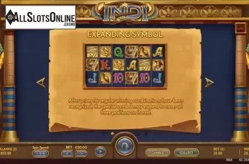 Expanding symbols screen