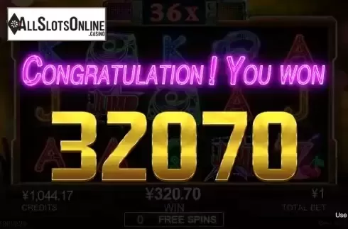 Total Win in Free Spins Screen