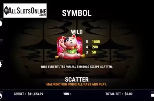 Features screen 1. Lucky Cat Party from Slot Factory