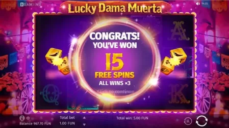 Lucky Dama Muerta slot screenshot 5