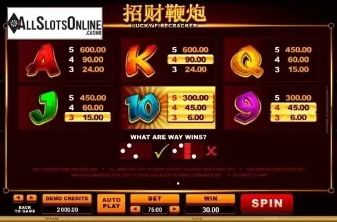 Screen4. Lucky Firecracker from Microgaming