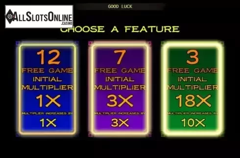 Choose a feature screen