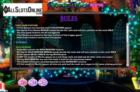 Screen7. Merlins Magic Respins Christmas from NextGen