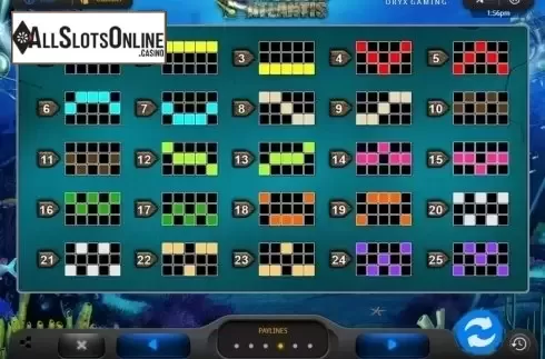 Paytable 4. Mission: Atlantis from Oryx