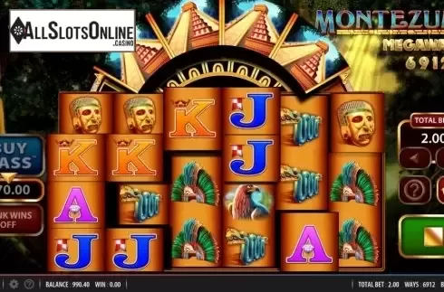 Win Screen. Montezuma Megaways from WMS
