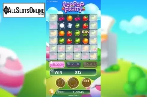 Win screen. Pop Pop Fruity from JDB168
