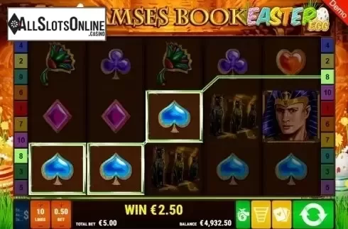 Win Screen. Ramses Book Easter Egg from Gamomat