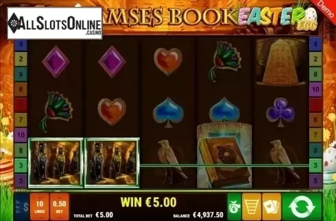 Win Screen. Ramses Book Easter Egg from Gamomat