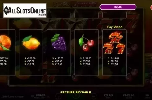 Paytable screen 2
