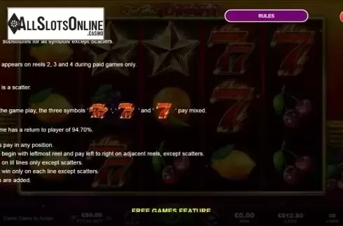 Features screen