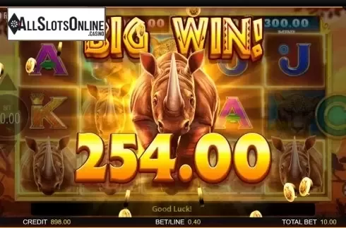 Big Win. Rhino Rampage Lightning Spins from Blueprint