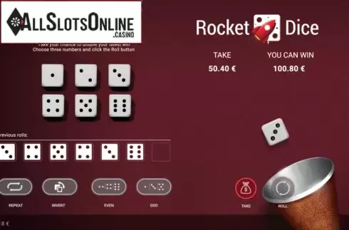 Gamble Game. Rocket Dice from BGAMING