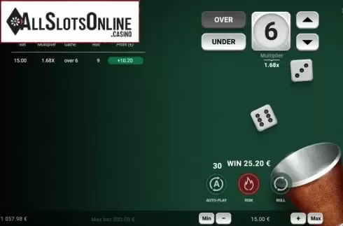 Main Game. Rocket Dice from BGAMING