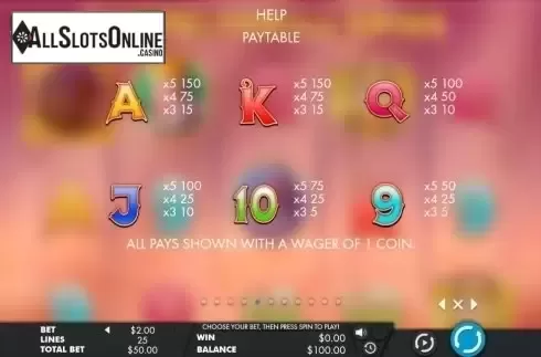 Paytable 5. Rumpel Thrill Spins from Genesis