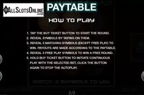 Rules. Signs of Fortune from Spinomenal