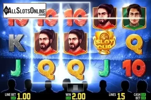 Win screen. Slot Cup from World Match