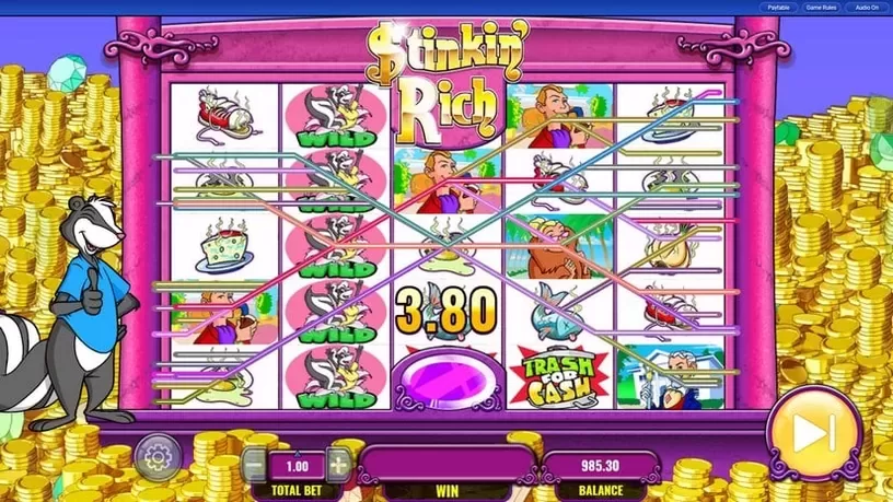 Stinkin' Rich slot screenshot 2