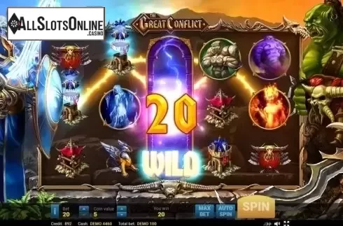 Win Screen 3. The Great Conflict from Evoplay Entertainment