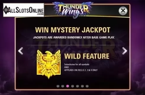 Paytable 3. Thunder Wings from AGS