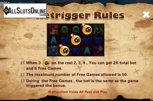 Retrigger. Treasure Island (CQ9Gaming) from CQ9Gaming