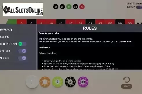 Game Rules Screen
