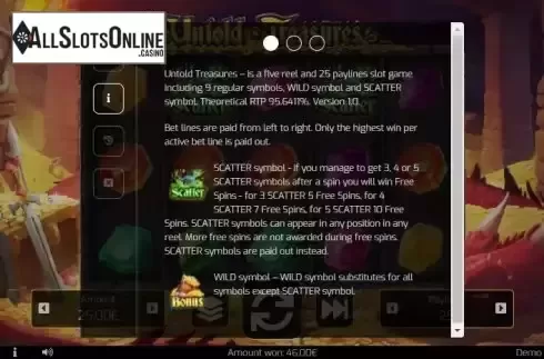 Features screen