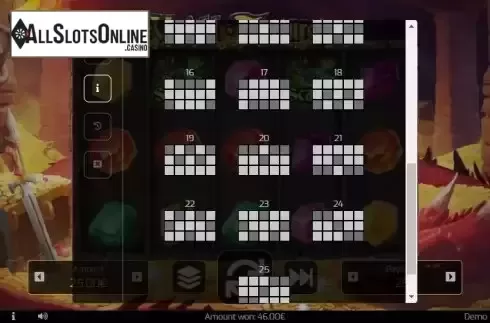 Paylines screen 2