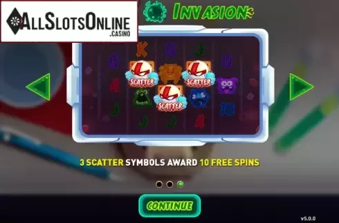 Start screen. Virus Invasion from GamePlay