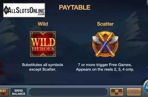 Pay Table screen 2