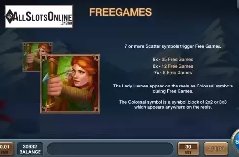 Game Features screen