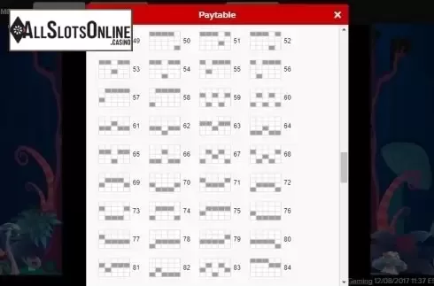 Paytable 5. Wonderland (Gamesys) from Roxor Gaming