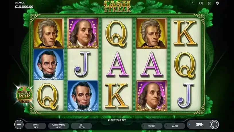 Cash Streak slot screenshot 1
