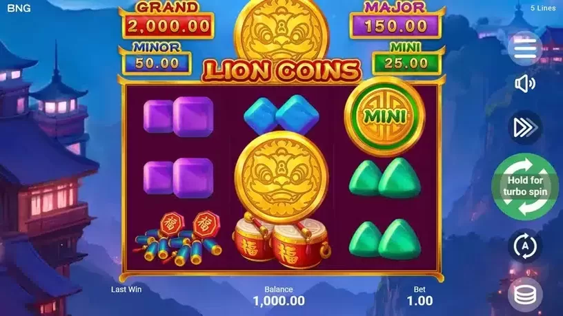 Lion Coins slot screenshot 1