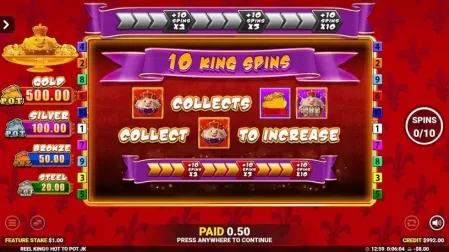 Reel King: Hot to Pot slot screenshot 2