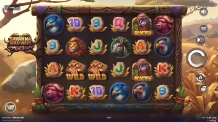 Savanna Wild Ways slot screenshot 1