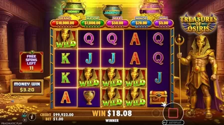 Treasures of Osiris slot screenshot 6