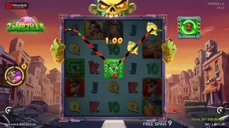 Zombzilla slot screenshot 4