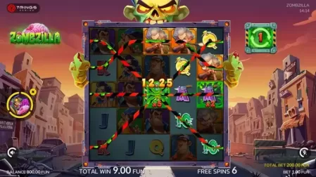 Zombzilla slot screenshot 5